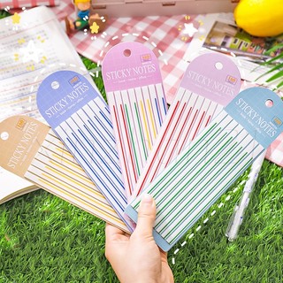 Giấy Dán Ghi Chú / Bảng Ghi Chú Dáng Dài Màu Dạ Quang Trong Suốt