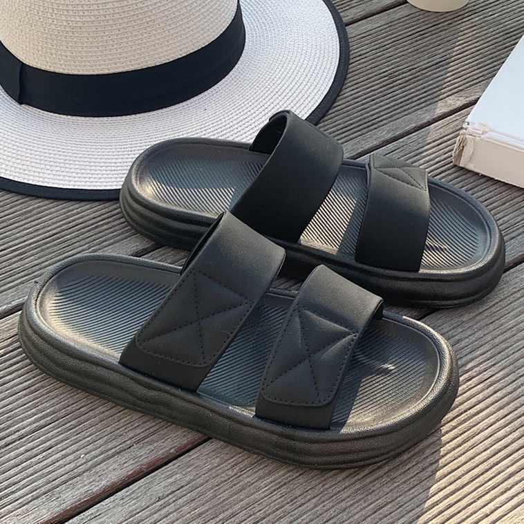 Đôi Dép Sandal Đế Mềm Màu Trơn Đơn Giản Thoải Mái Dành Cho Nữ