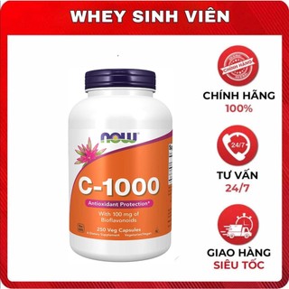 Now food c-1000 vitamin c ascorbic acid 1000mg 250 viên thực phẩm bổ sung hỗ trợ sức khỏe