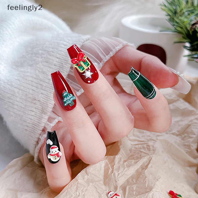 Bộ 20 Phụ Kiện Trang Trí Móng Tay Nghệ Thuật 3d Hình Cây Thông Giáng Sinh Màu Dạ Quang Dễ Thương diy