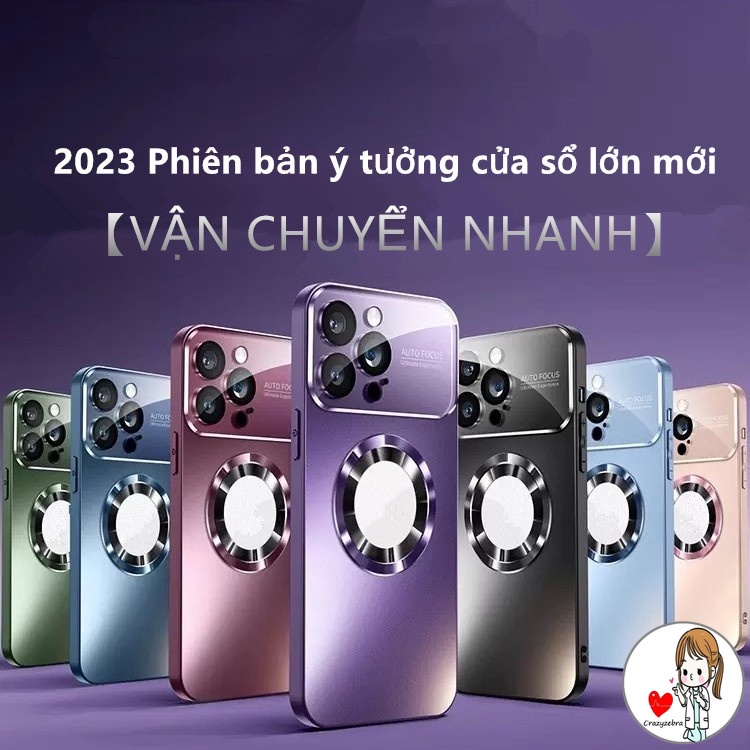 Sang Trọng Ốp Điện Thoại pc Cứng Chống Sốc Mặt Nhám Tích Hợp Sạc Không Dây Cho iphone 14 13 promax 14 plus