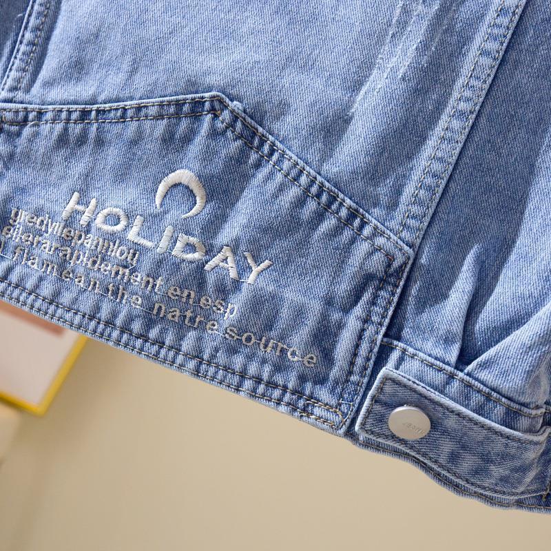 Áo Khoác denim Không Tay Thời Trang Xuân Thu Hàn Quốc 2023 Dành Cho Nữ