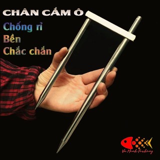 Chân cắm ô câu cá inox cứng cáp, chống rỉ,phụ kiện ô dù câu cá