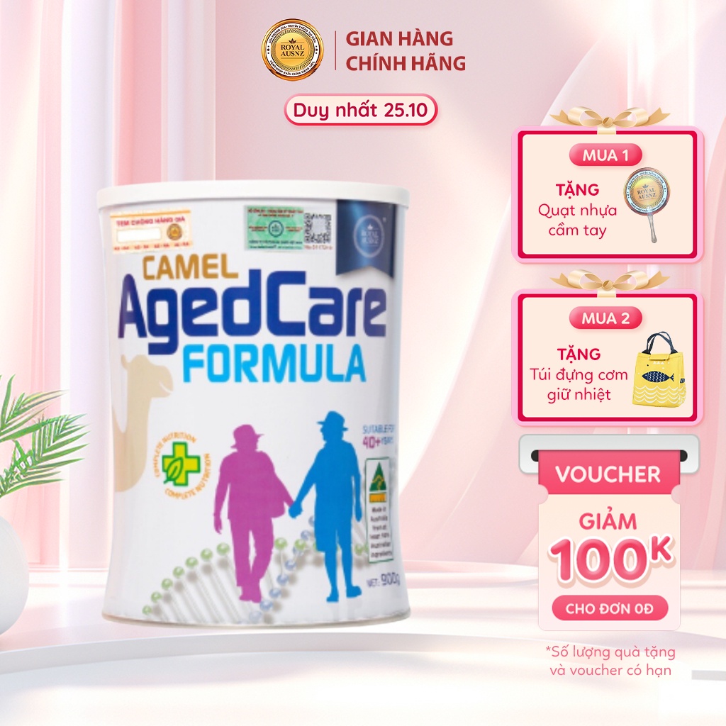 Sữa Cho Người Già ROYAL AUSNZ Camel Aged Care Formula Bổ Sung Dinh Dưỡng Cho Người Trên 40 Tuổi 900g