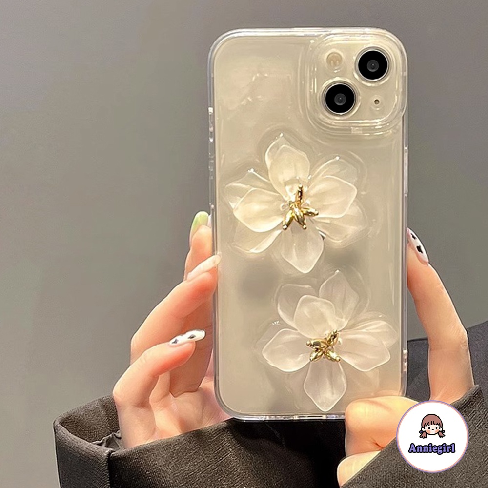 Ốp Điện Thoại Mềm Trong Suốt Họa Tiết Hoa 3d Cho iphone 11 14 pro max 15 7 plus 8 plus 13 pro max 12 x xs xs max xr