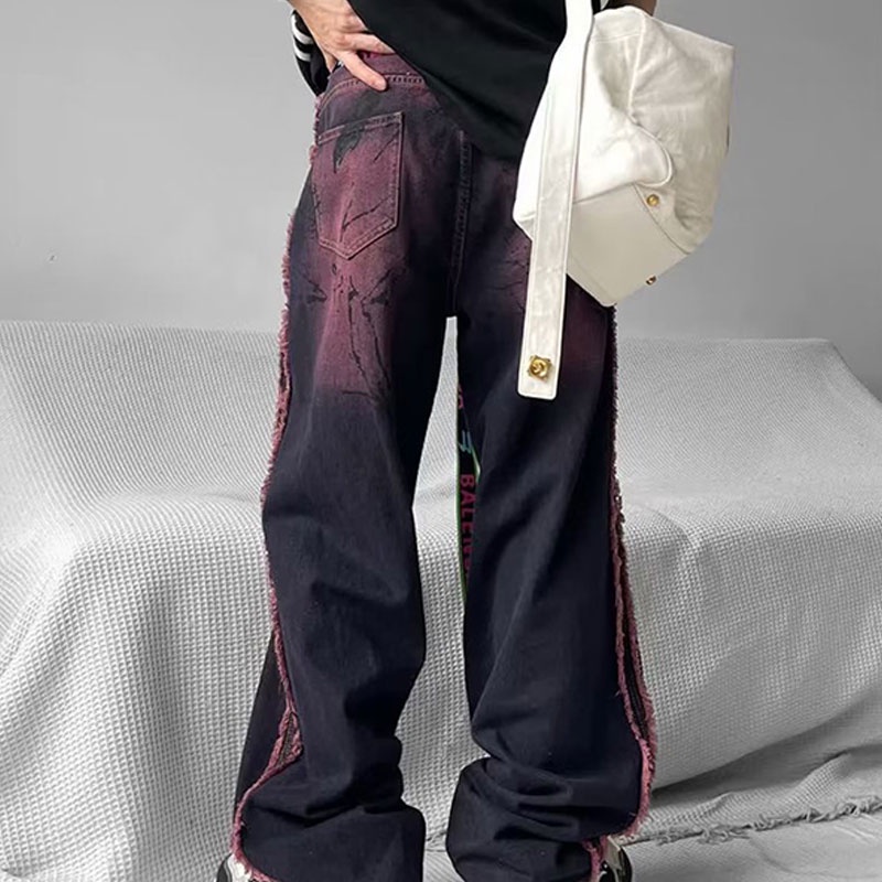 Esea Quần Jean Phong Cách Đường Phố Mỹ Thời Trang Xuân Thu Cho Nam Và Nữ