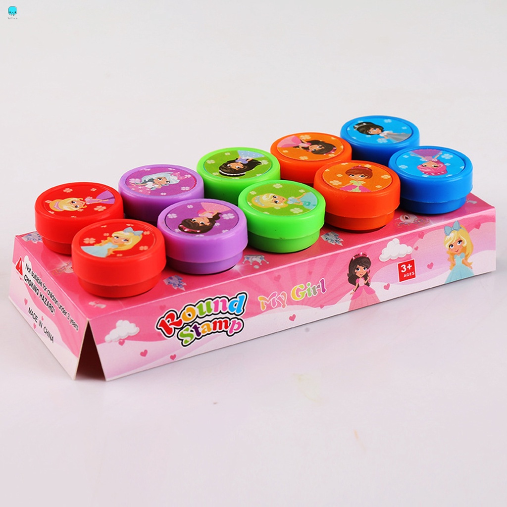 Bộ 10 Con Dấu Hình Động Vật Xinh Xắn Dành Cho Bé