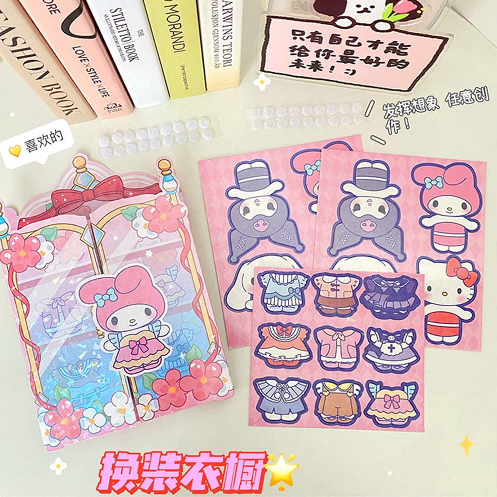 Sanrio Miếng Dán Trang Trí Quần Áo Búp Bê Màu laser Không Cắt diy tz060