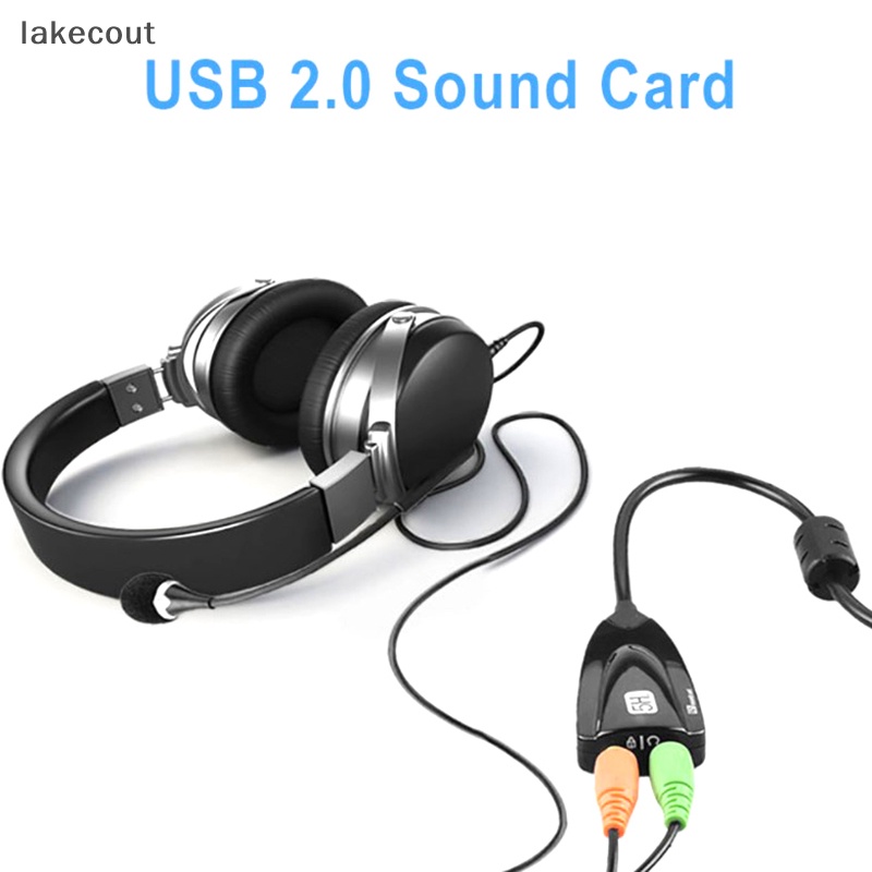 Thẻ Âm Thanh Ngoài usb 7.1 adapter 5hv2 usb Sang 3d ch Với Giắc Cắm 3.5mm Cho laptop / pc