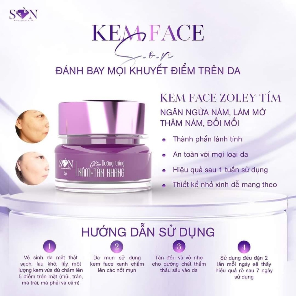 Kem Face SON CHÍNH HÃNG Cô Tiên Miền Tây Tặng Cao Bưởi và Thẻ Cào