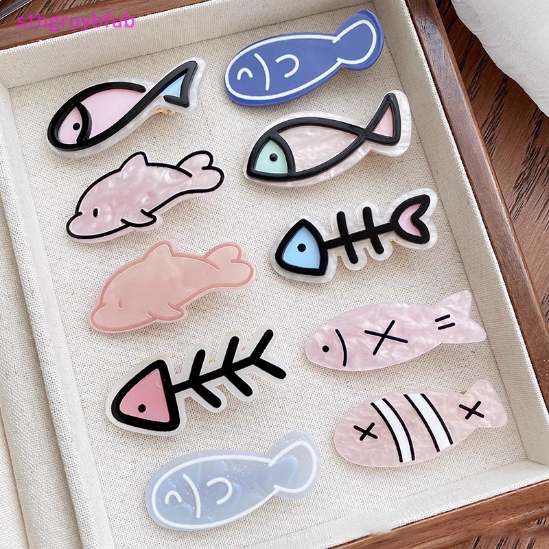 Sthb Kẹp Tóc Hình Xương Cá Nhỏ Dễ Thương Vui Nhộn Phong Cách Nhật Bản vn