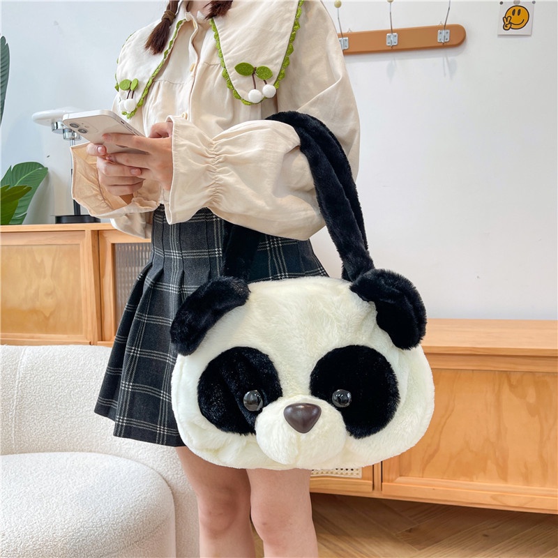 MOUSOON  Mới Túi Đeo Chéo Cỡ Lớn Hình Gấu Trúc Hoạt Hình Đáng Yêu