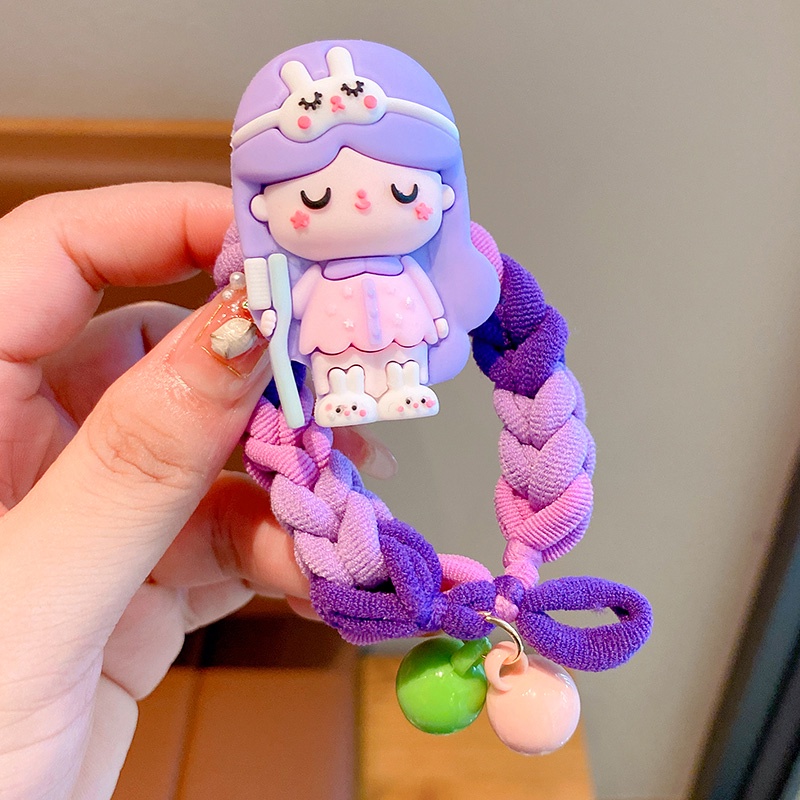 Dây Buộc Tóc Đuôi Ngựa Co Giãn Nhiều Màu Sắc Dày Dặn Dễ Thương Cho Bé Gái