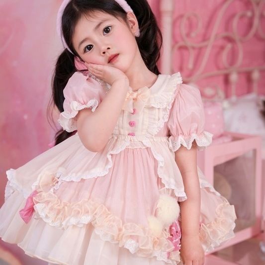 Đầm Công Chúa Phong Cách lolita Xinh Xắn Thời Trang Mùa Hè Cho Bé Gái