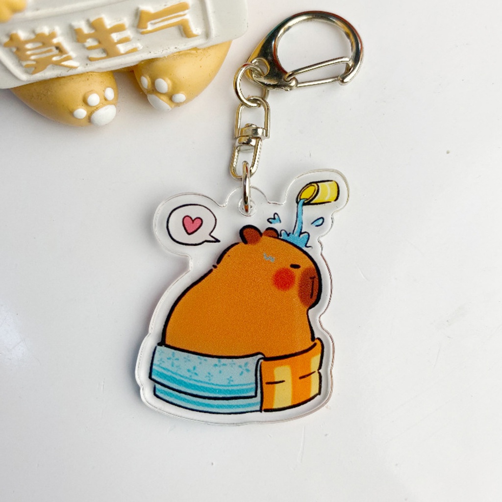 Móc Khóa Hình capybara Hoạt Hình Dễ Thương Cho Bé