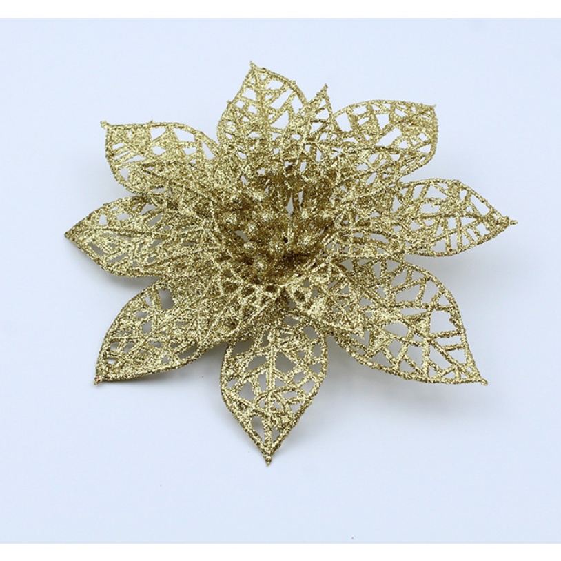 A47 BÔNG HOA KIM TUYẾN phụ kiện trang trí noel