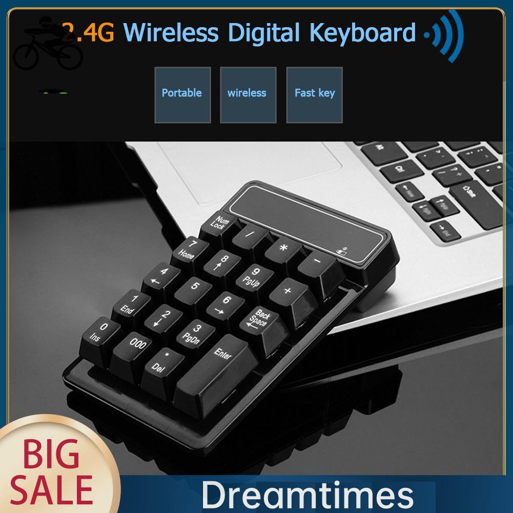 Bàn Phím Số 19 Phím Không Dây usb mini 2.4g dreamtimes1.vn Chống Nước