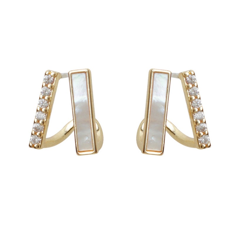 Bông Tai Mạ Bạc 2023s925 Dáng Dài Đính Đá zircon Thời Trang