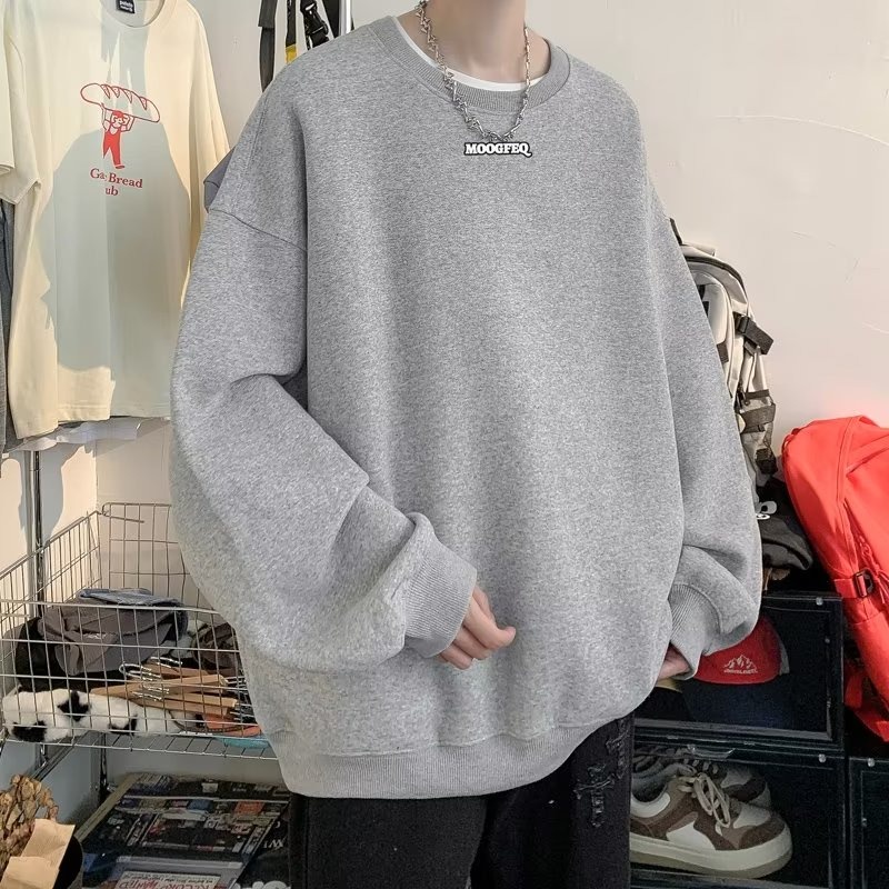 Áo sweater Tay Dài Cổ Tròn In Chữ Phong Cách Thời Trang hong kong Cho Nam Giới Có size m-5xl