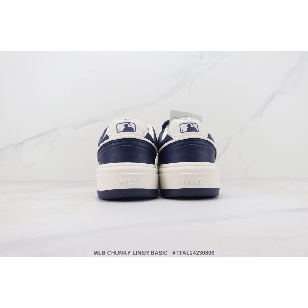 Mlb Giày Da Đế Dày In Họa Tiết ny Cá Tính / Size 36-45