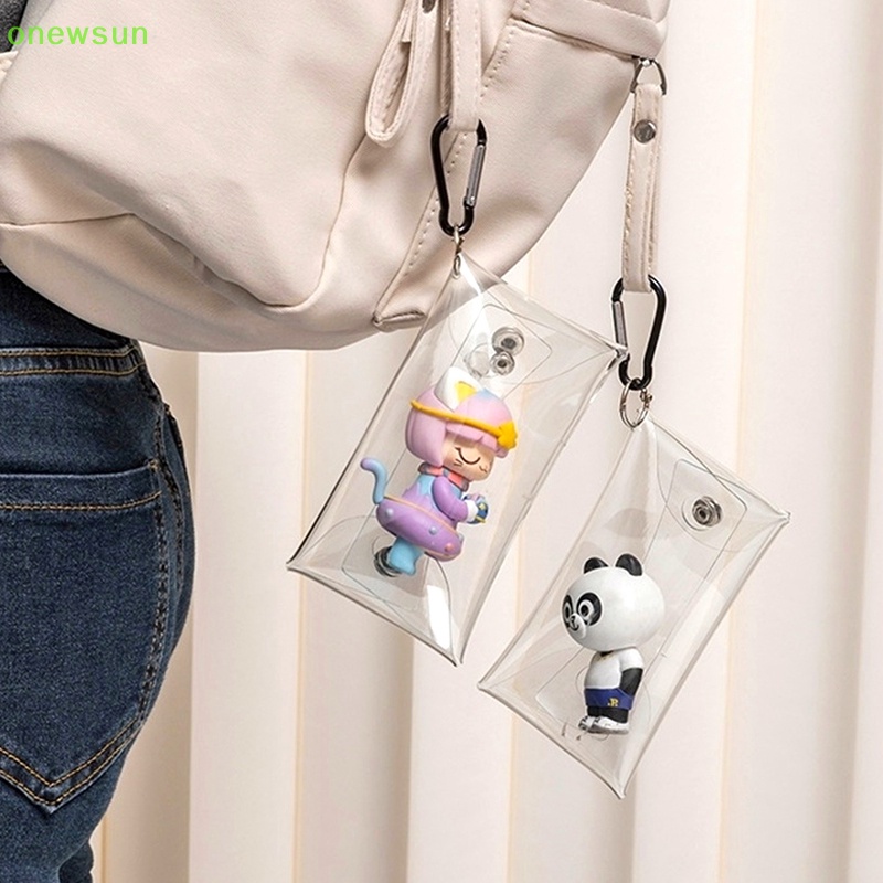 Túi Đựng Tiền Xu / Chìa Khóa / Tai Nghe mini Trong Suốt Hình Búp Bê anime Mới