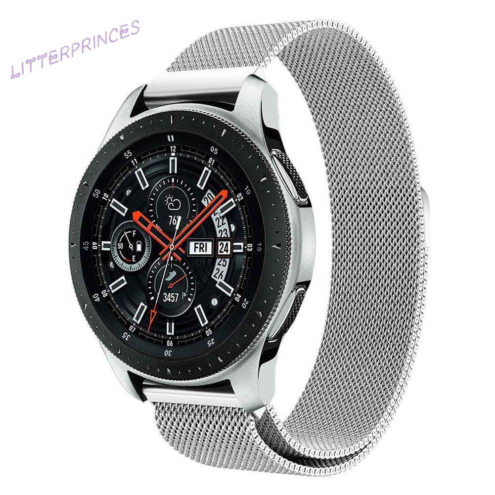 Dây Đeo Inox Dạng Lưới Có Nam Châm Màu Bạc Cho Đồng Hồ samsung galaxy watch 46mm