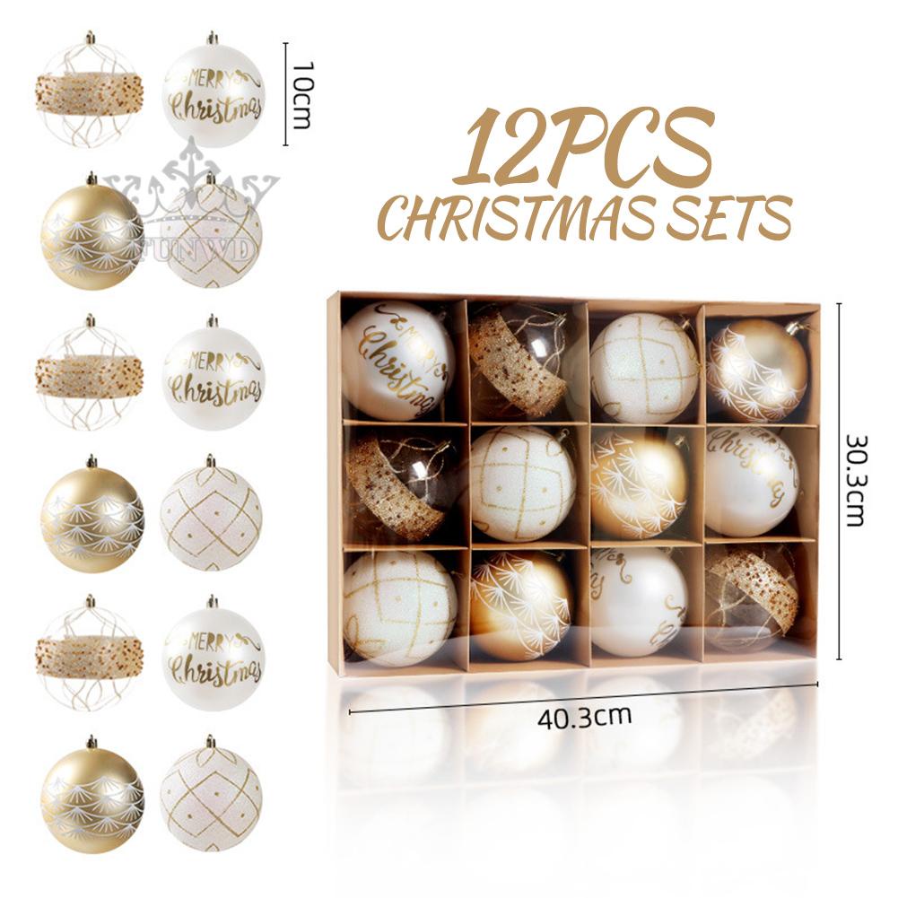 12 Trái Châu 10cm Trang Trí Cây Thông Noel