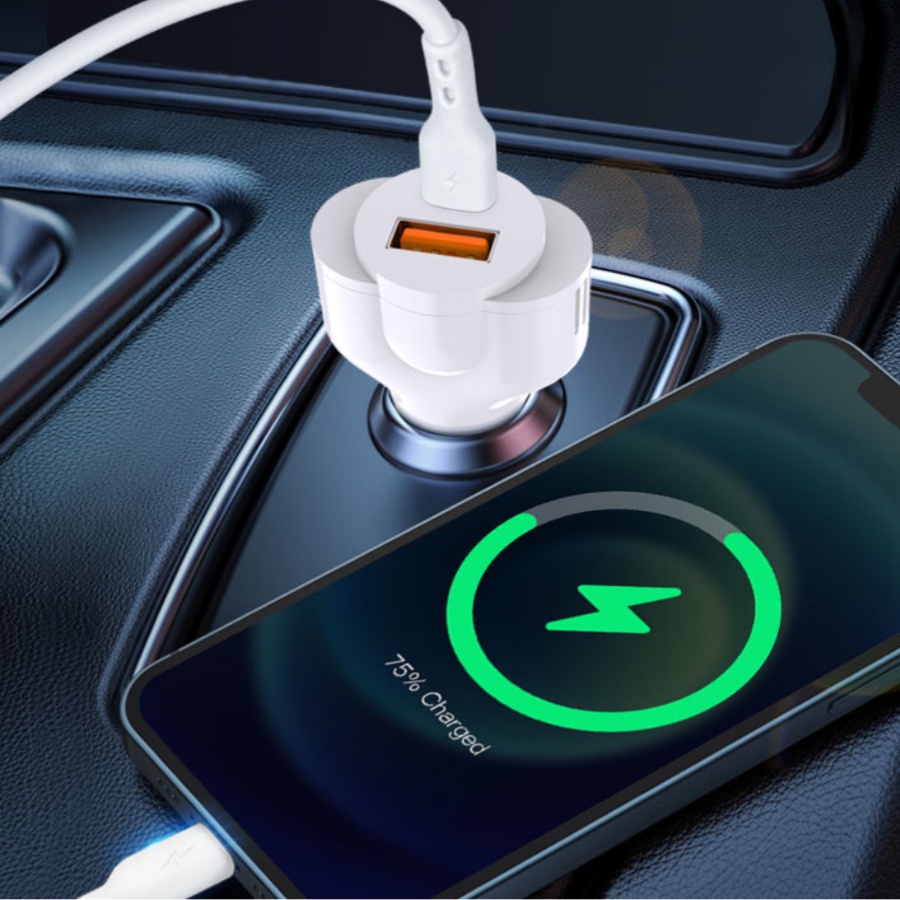 Tẩu sạc nhanh ô tô 2 cổng BWOO 30W PD Usb Tyc Chống cháy nổ cho iphone samsung oppo xiaomi PINSHOP | BigBuy360 - bigbuy360.vn