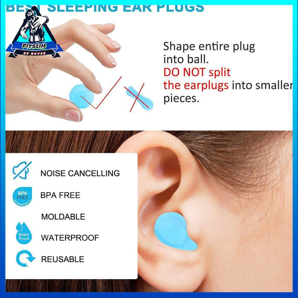 Diy Kneadable Soft Silicone Earplugs Reusable Waterproof