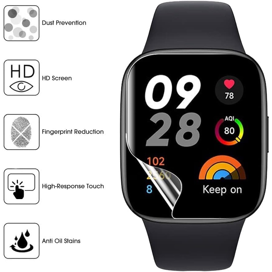 Miếng Dán Bảo Vệ Màn Hình hd Cho Đồng Hồ Thông Minh xiaomi redmi watch 3 active 1.83 "