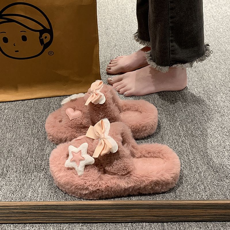 HHH   Dép Lông Đế Dày đi mùa đông Dép xỏ ngón đi bánh mì Thoải Mái Xinh Xắn  Thời trang Phong cách Thời trang Phong cách B92H0JQ 37Z230910