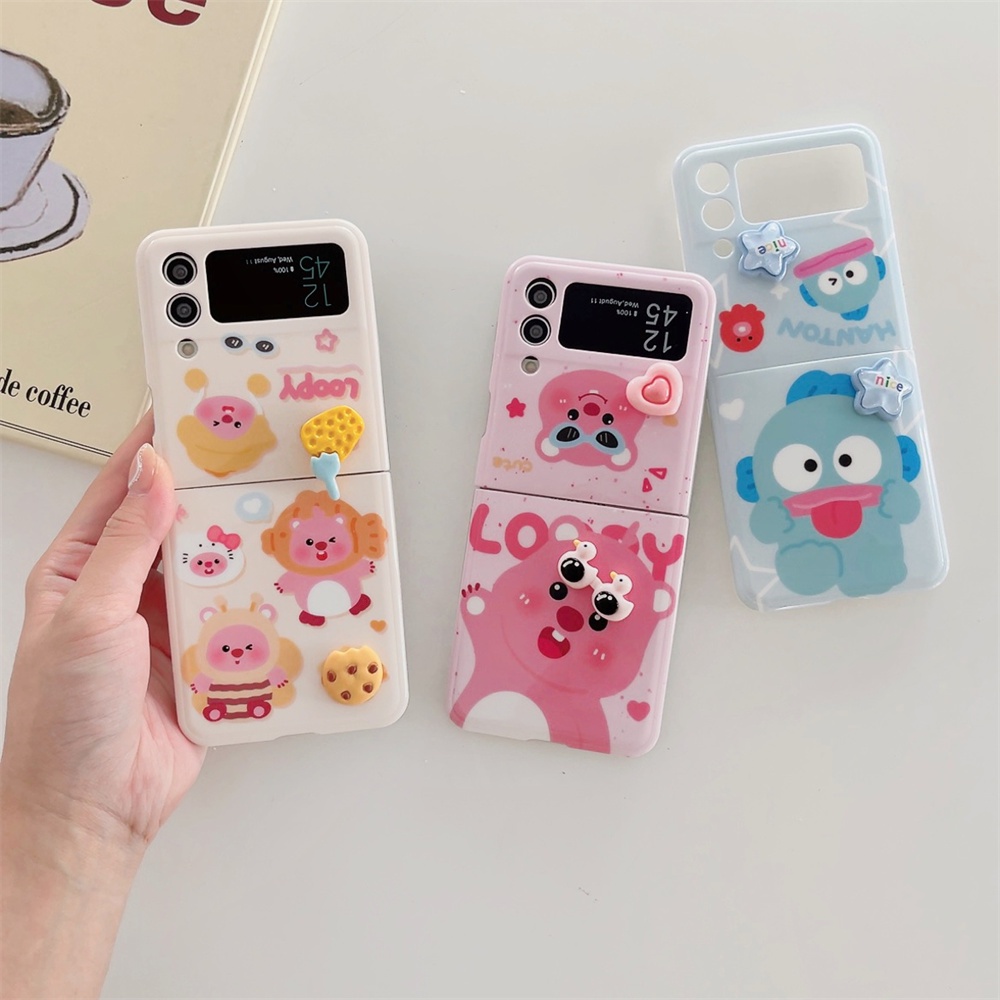 Bao Da Điện Thoại Chống Sốc Họa Tiết Hoạt Hình Cho samsung galaxy z flip 5 4 3 flip5 flip3 flip4 5g Ốp