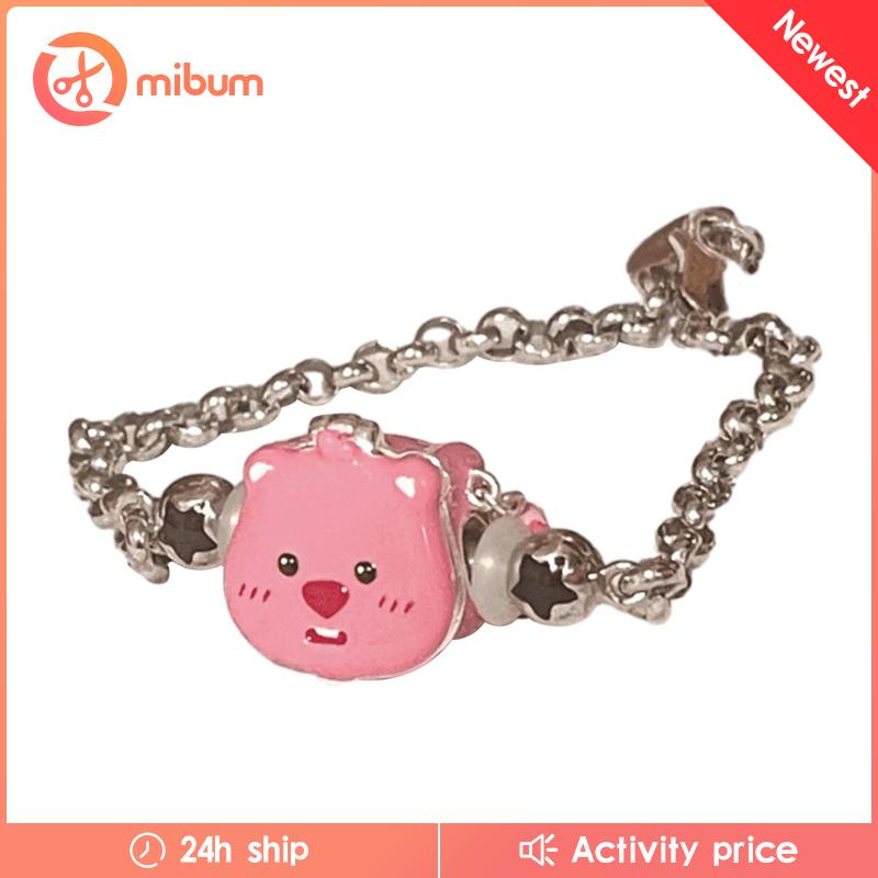 Dễ Thương Vòng Đeo Tay Màu Hồng Nhẹ Nhàng Hình ruki loopy Đáng Yêu Thời Trang Cho Nữ