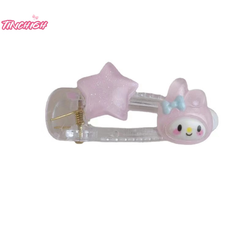 Kẹp Tóc mini Chống Trượt Trong Suốt In Hoạt Hình Dễ Thương Cho Bé Gái