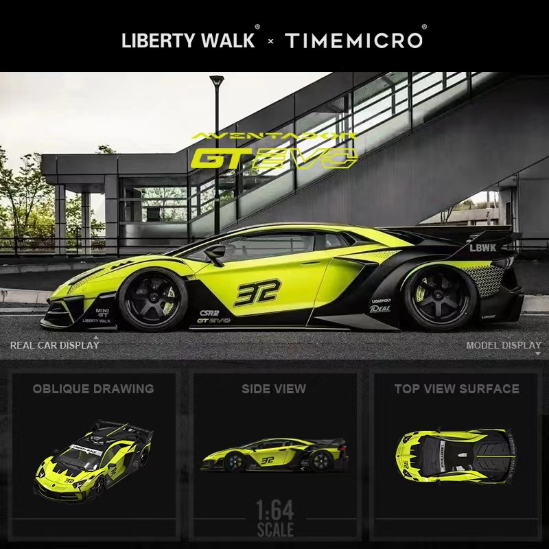 Timemicro Mô Hình Xe Hơi lamborghini lp700 gtevo lbwk tiffany Tỉ Lệ 1: 64