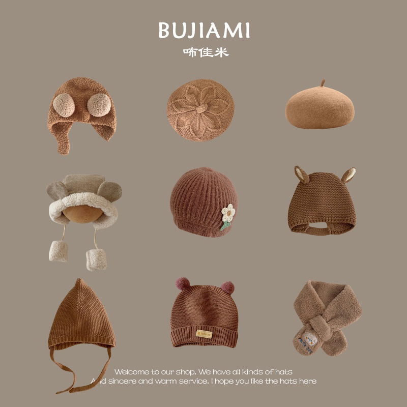 Mũ Len Bảo Vệ Tai Phong Cách Hàn Quốc Thời Trang Mùa Đông Mới 2023 Cho Bé