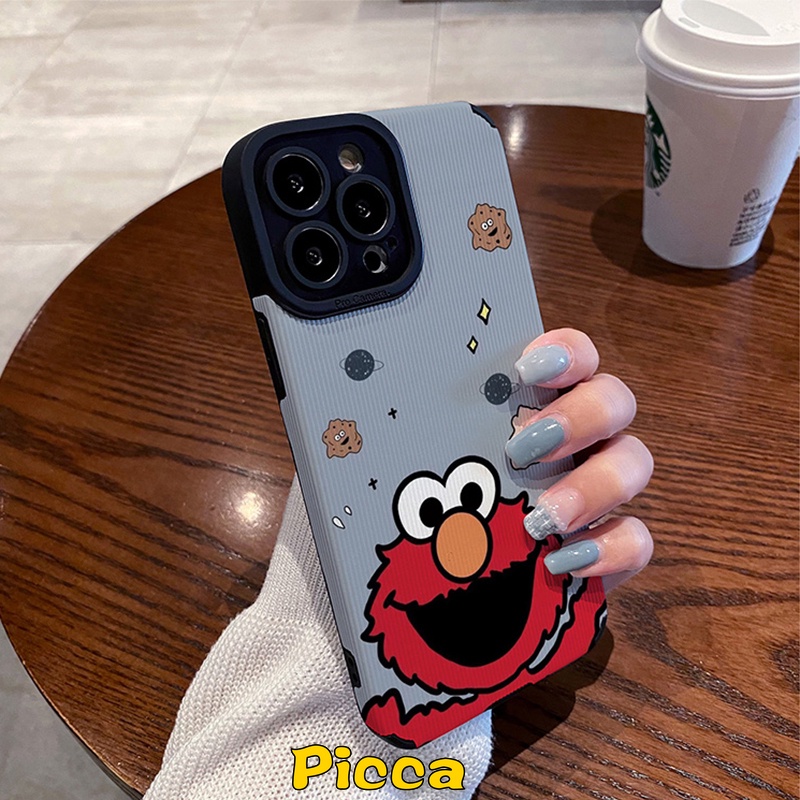 Bao Da Điện Thoại Hình sesame street Cho iphone 13 12 xr 11 14 pro max x 7 8plus 7 xs max Ốp