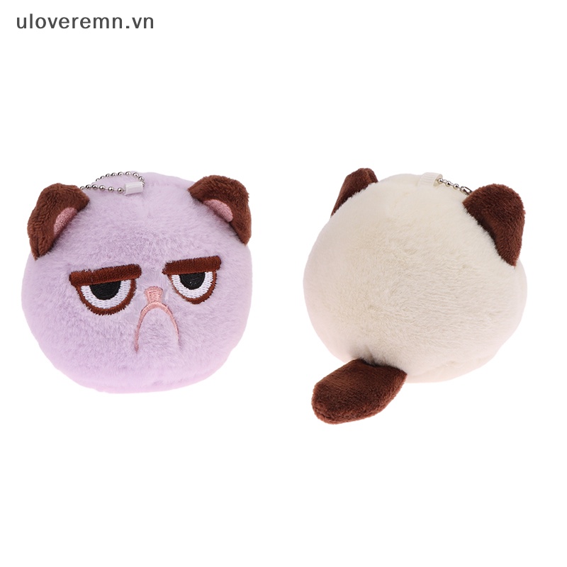 Uloveremn Móc Khóa Hình Mèo Nhồi Bông Mềm Mại Đáng Yêu