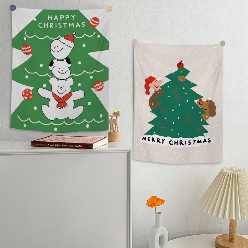 Thảm Vải Treo Tường Trang Trí Giáng Sinh Dễ Thương