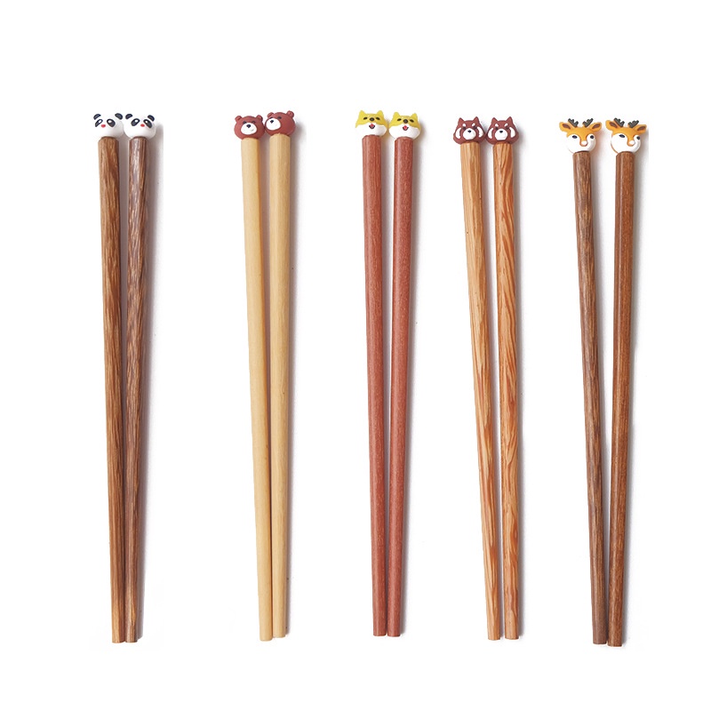 Đũa Gỗ silicone 18cm Chống Trượt Chống Va Chạm Cho Trẻ Em