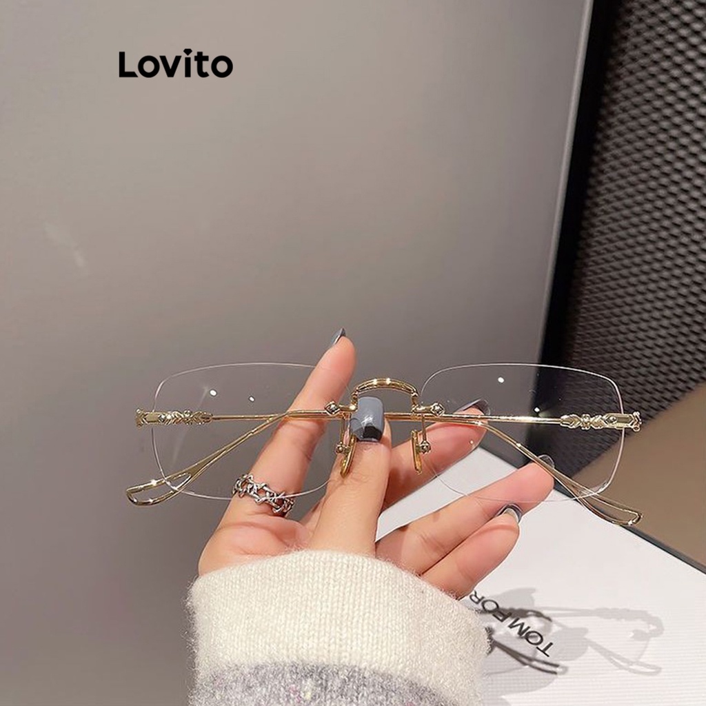 Lovito Kính kim loại trơn thông thường cho nữ LNA32259