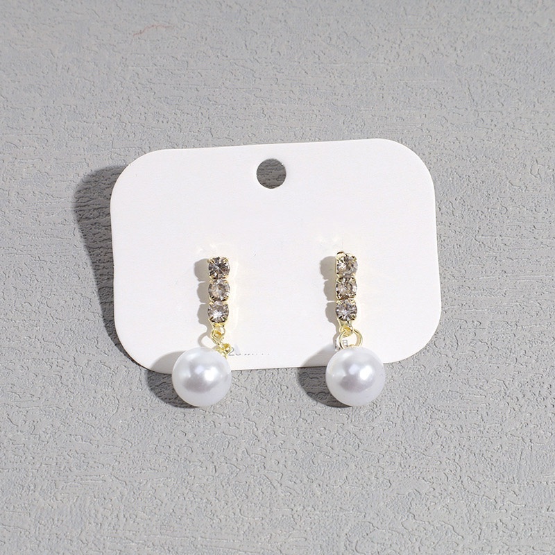 Bông Tai Một Bên Đính Đá Ngọc Trai Thanh Lịch Thời Trang Nhật Hàn