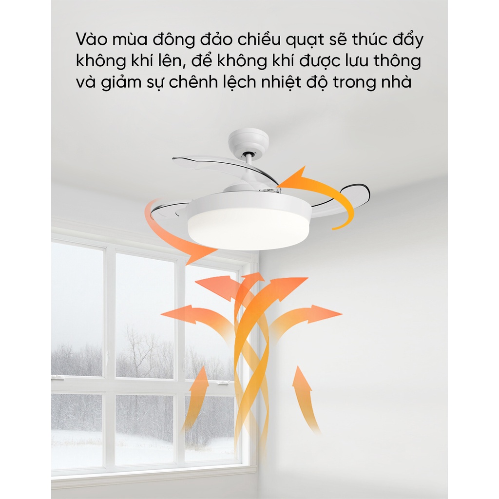 Quạt trần kèm đèn LED thông minh Xiaomi Yeelight C900 YLFSD-0006 kết nối Mi Home - Minh Tín Shop