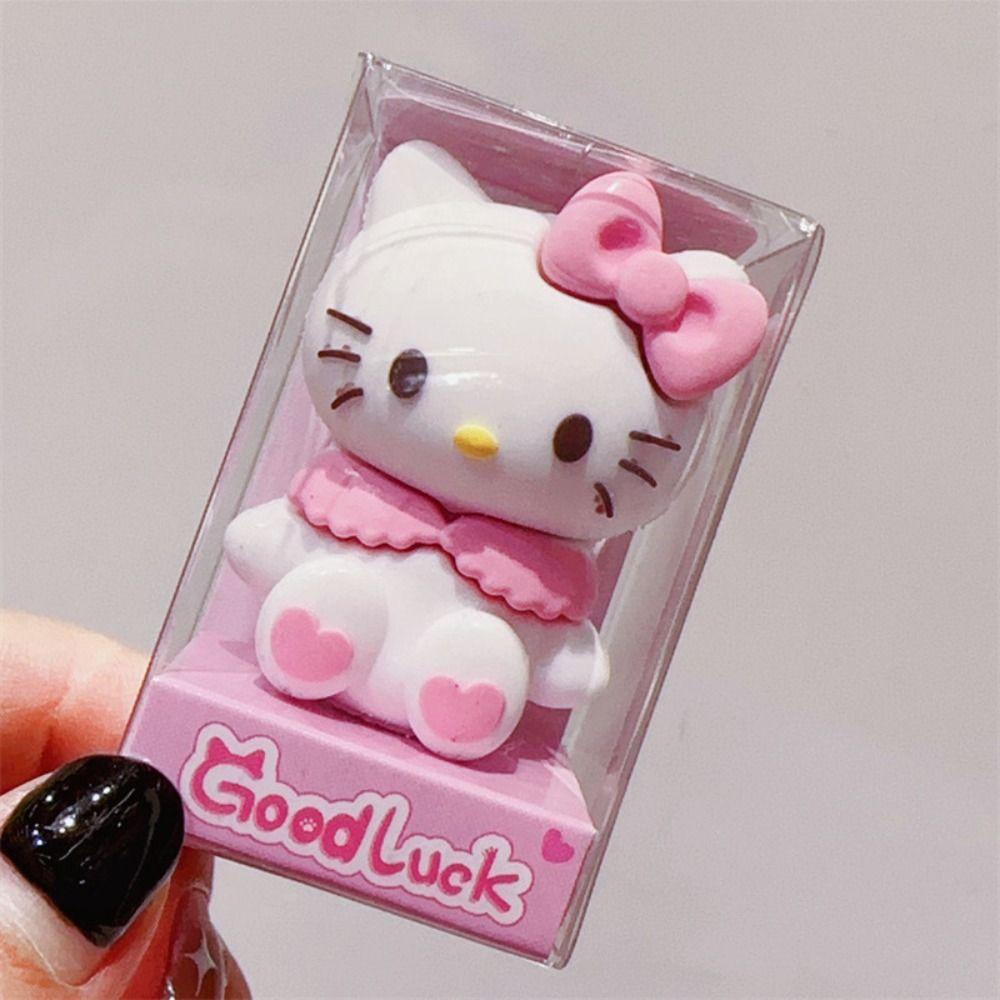 Lanfy Dụng Cụ Gọt Bút Chì Vẽ Hình Mèo kt kuromi melody Một Lỗ Bằng silicone kawaii