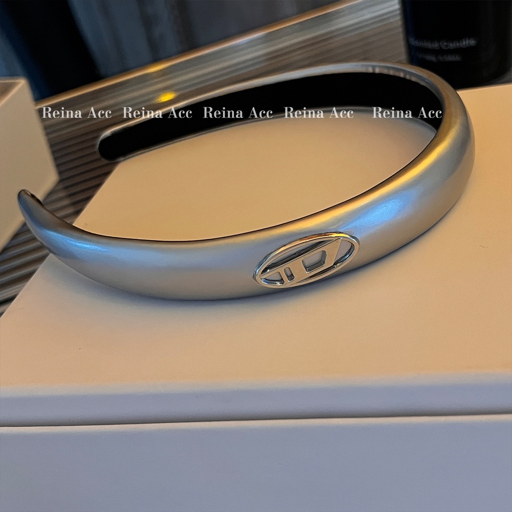 Băng Đô Da Bản Rộng Màu Đen Thời Trang Mới 2023