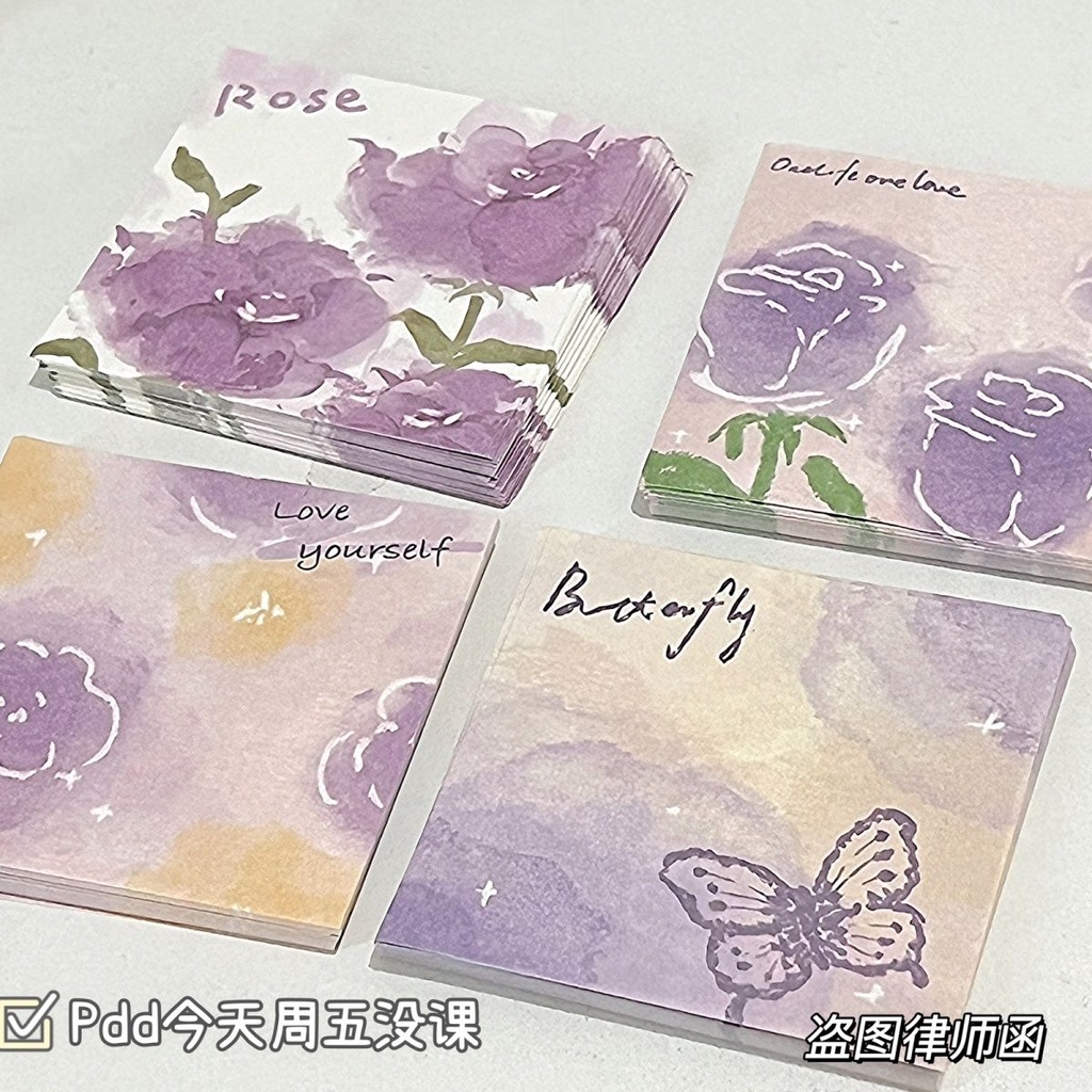 Bộ 200 Giấy Xếp Hình origami Họa Tiết Hoa Hồng Và Bướm Phong Cách vintage 200 Cái