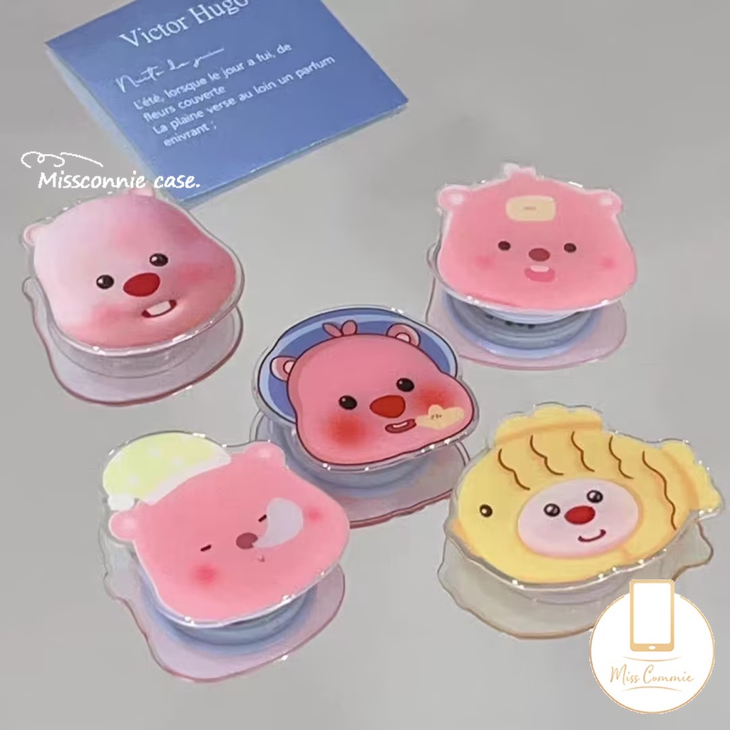 Giá Đỡ Điện Thoại Dạng Túi Khí Nhỏ Nhắn Họa Tiết Hoạt Hình Phong Cách Hàn Quốc Phổ Biến