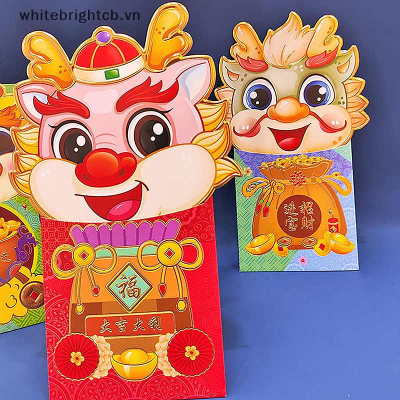 / / Cny bao Lì Xì Đỏ 2024 / 6 Thiệp Chúc Mừng Năm Mới 2024