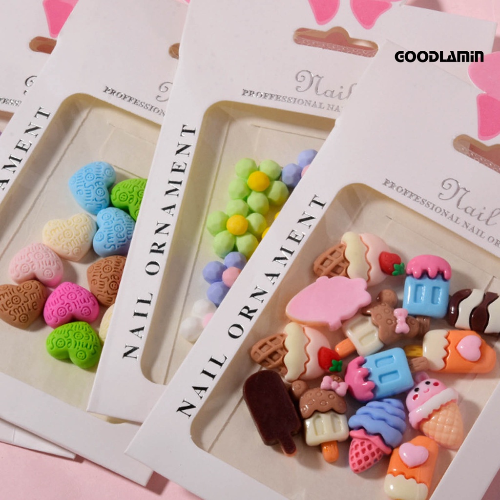 Set 12 Phụ Kiện Trang Trí Móng Tay Hình Hoạt Hình Dễ Thương diy