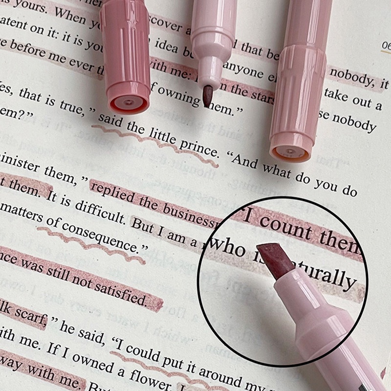 Hộp 4 Bút Đánh Dấu Hai Đầu Màu Gradient Sáng Tạo DIY